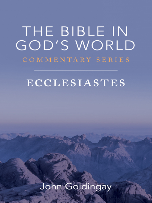 Title details for Ecclesiastes by John Goldingay - Wait list